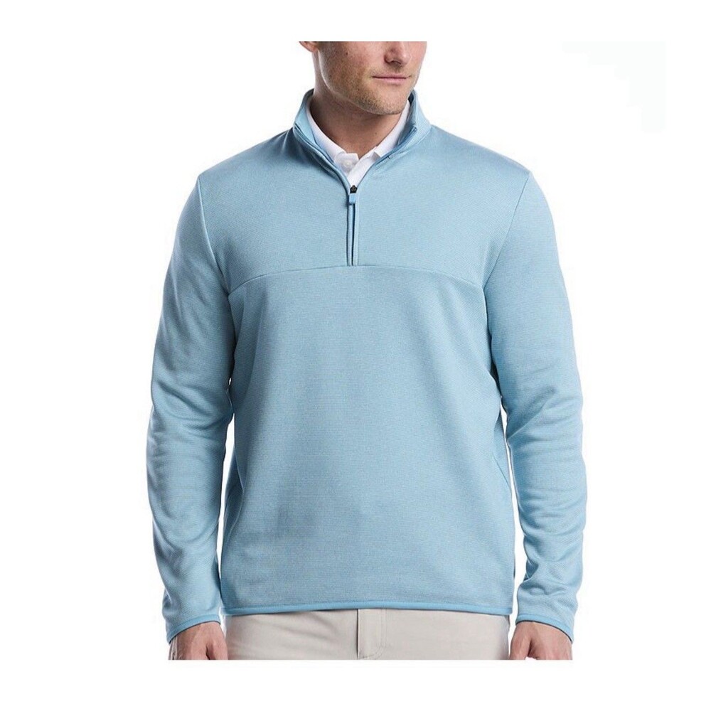 Men's Grand Slam Heather Stripe Fleece 1/4 Zip Golf Pullover Size Small A2